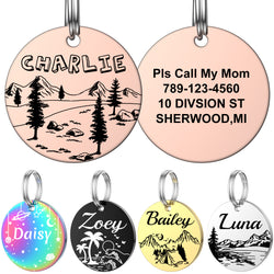 Dog Tags Engraved for Pets - YEHANTI Personalized Dog Tags with Lovely  Icons, Durable Stainless Steel Pet ID Tags for Small Large Dogs Cats,  Custom